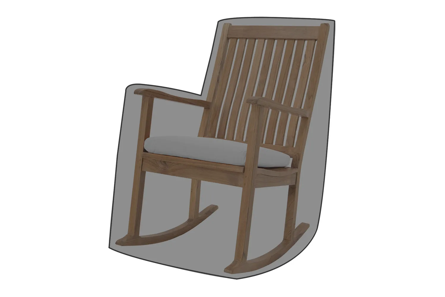 Huntington Teak High Back Rocking Chair WeatherMAX Outdoor Weather Cover