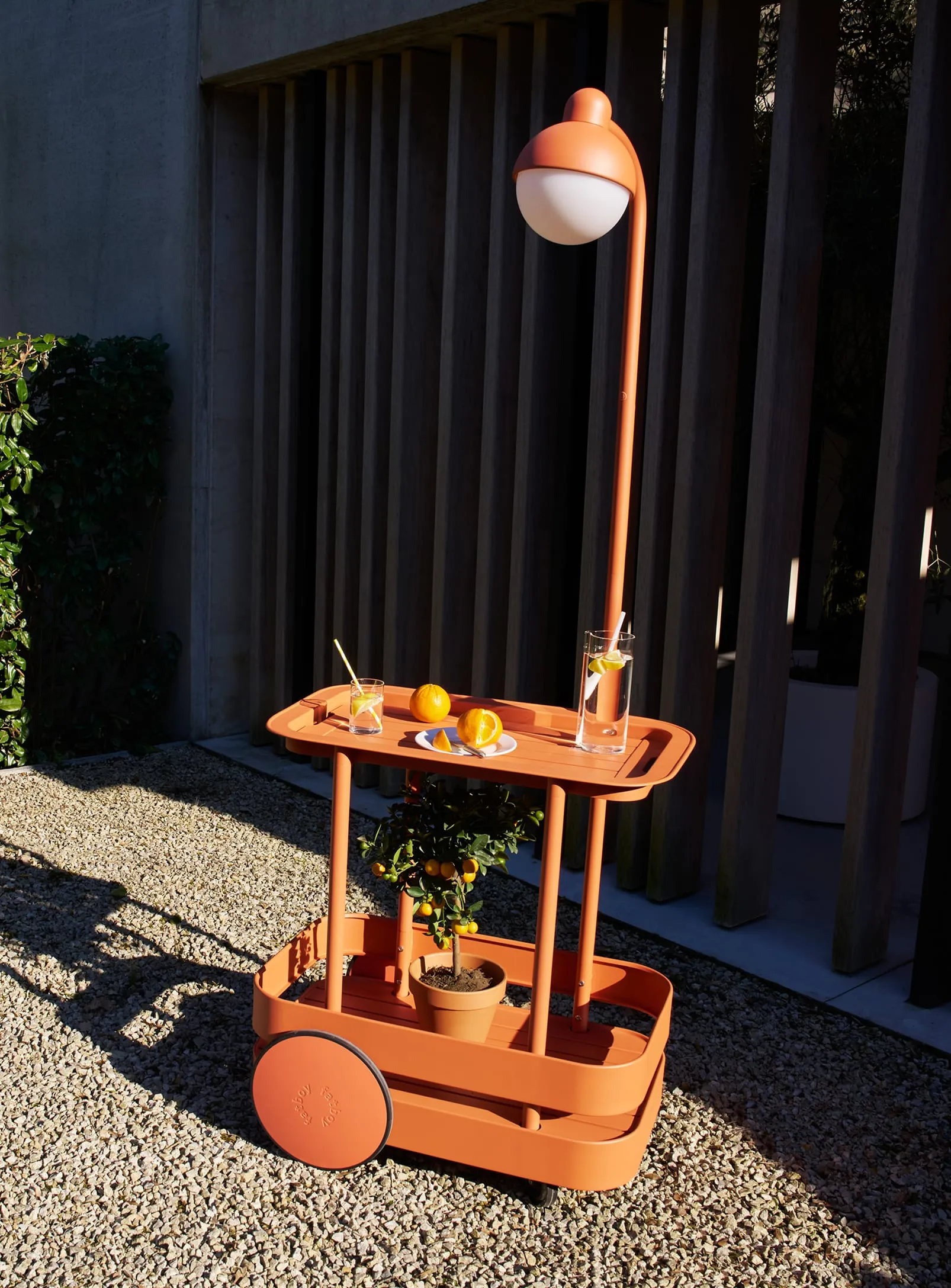 Jolly Trolley Lighted Bar Cart