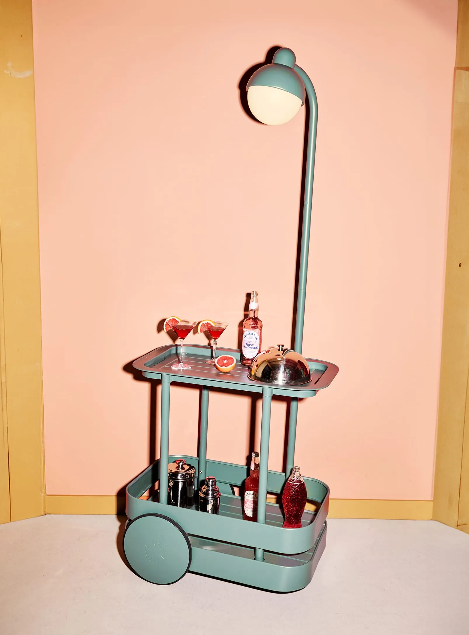 Jolly Trolley Lighted Bar Cart