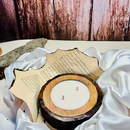 Khatte Meethe Desires Wooden Bark Candle with Fragrance of Vanilla Cinnamon, Perfect for Home Relaxation, Ideal for Diwali Celebrations and Home Decorative Candle Best for Gifting