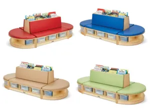 KIDS READ-a-ROUND - 3 PIECE SET FOR WAITING ROOMS-Red/Blue