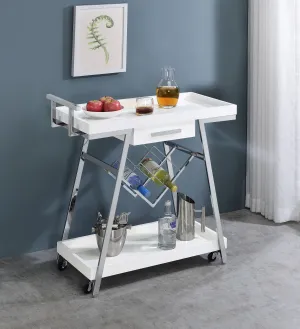 Kinney 2-tier Bar Cart with Storage Drawer