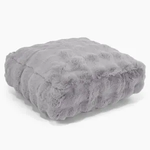 Large Floor Cushion - Bubble Faux Fur Grey