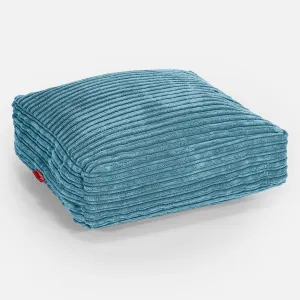 Large Floor Cushion - Cord Aegean Blue