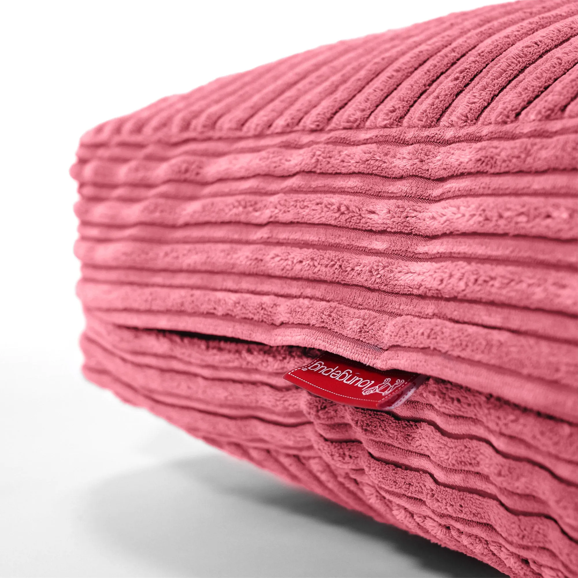 Large Floor Cushion - Cord Coral Pink