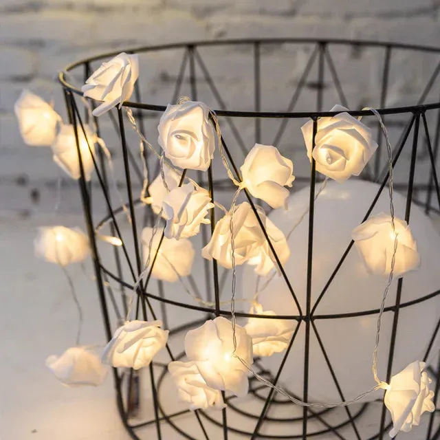 LED Rose Flower Fairy Lights