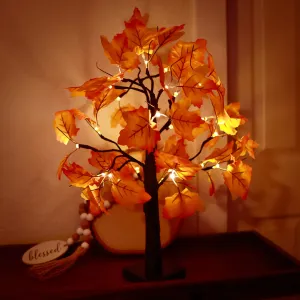 Maple Leaf Light Tree Table Lamp