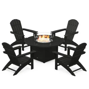 Nautical Adirondack 5 Piece Conversation Fire Group