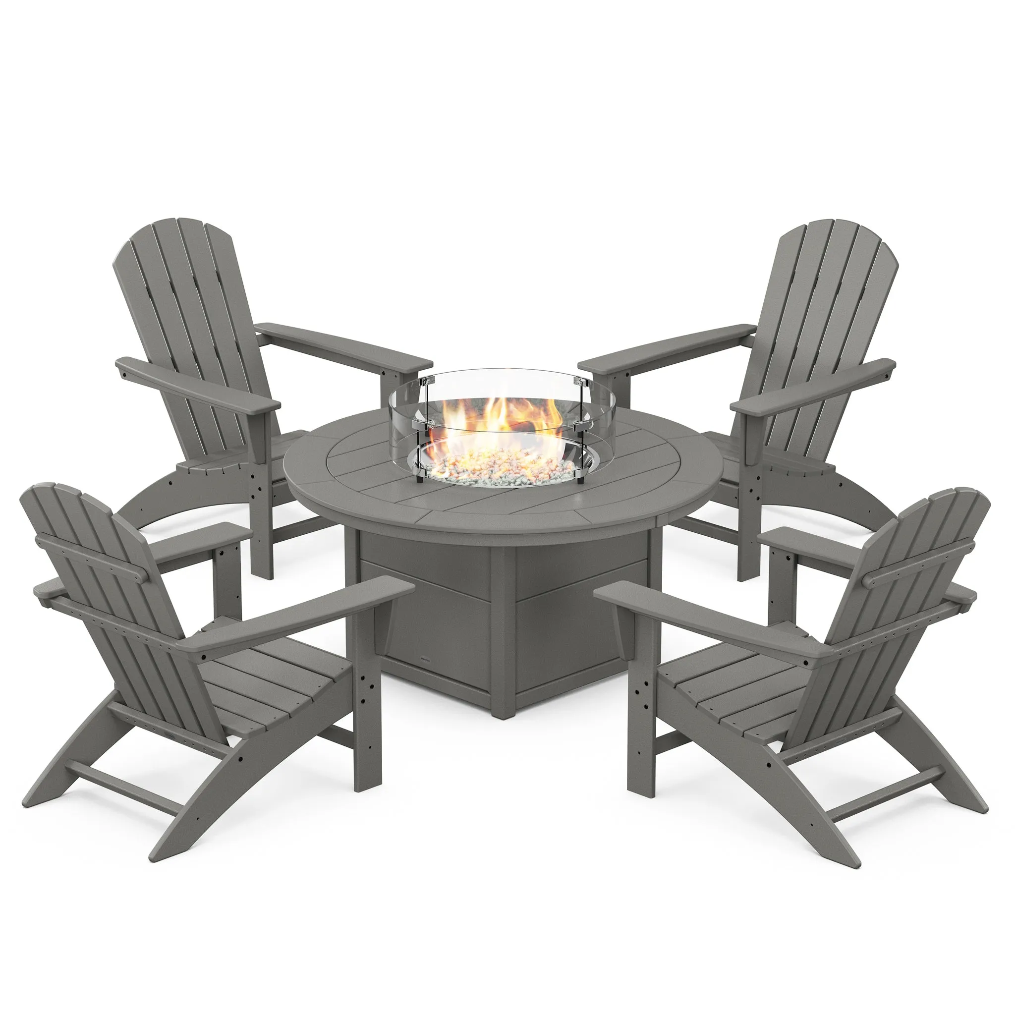 Nautical Adirondack 5 Piece Conversation Fire Group