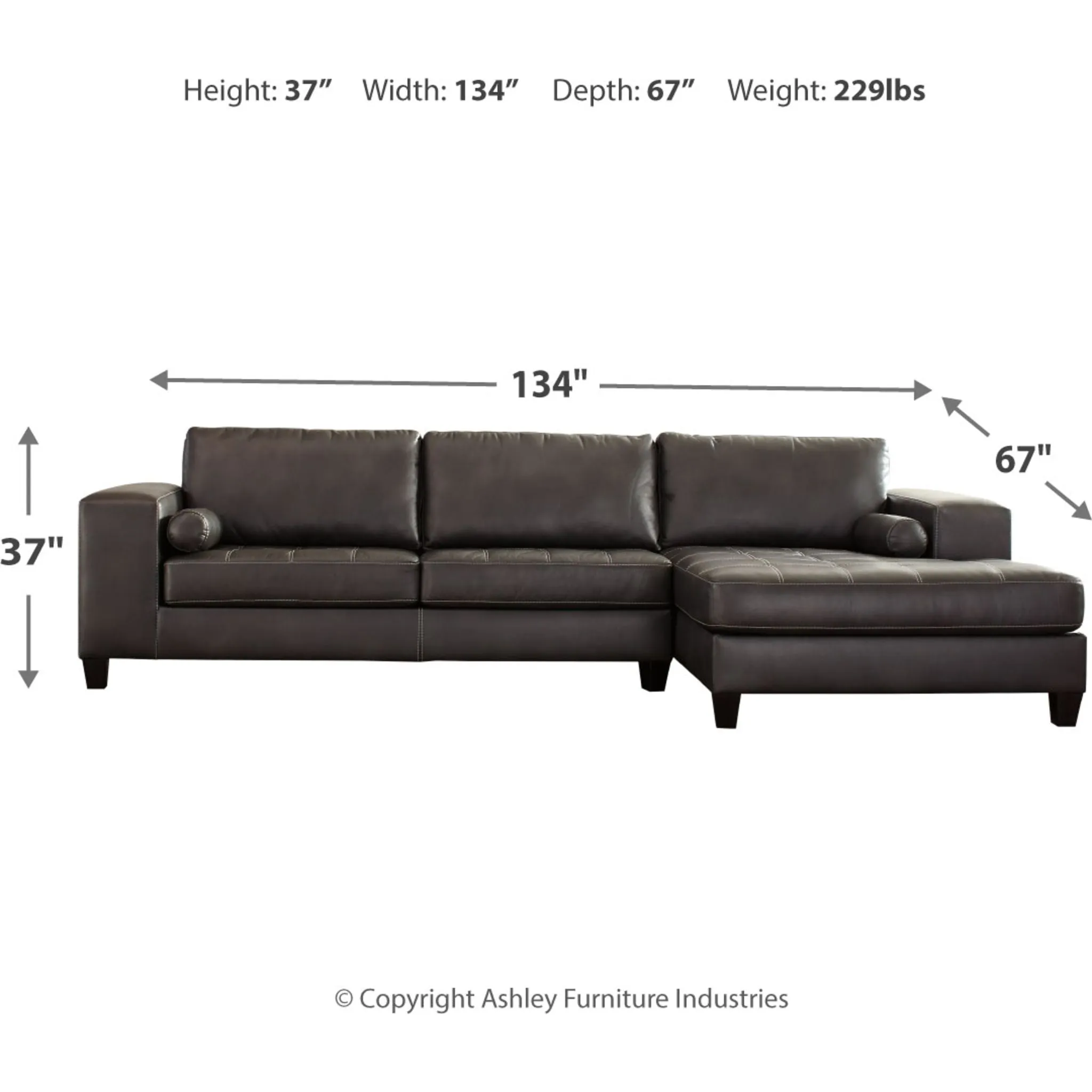 Nokomis 2 Piece Sectional with Chaise