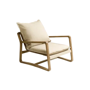 Oak Armchair | Natural Lino