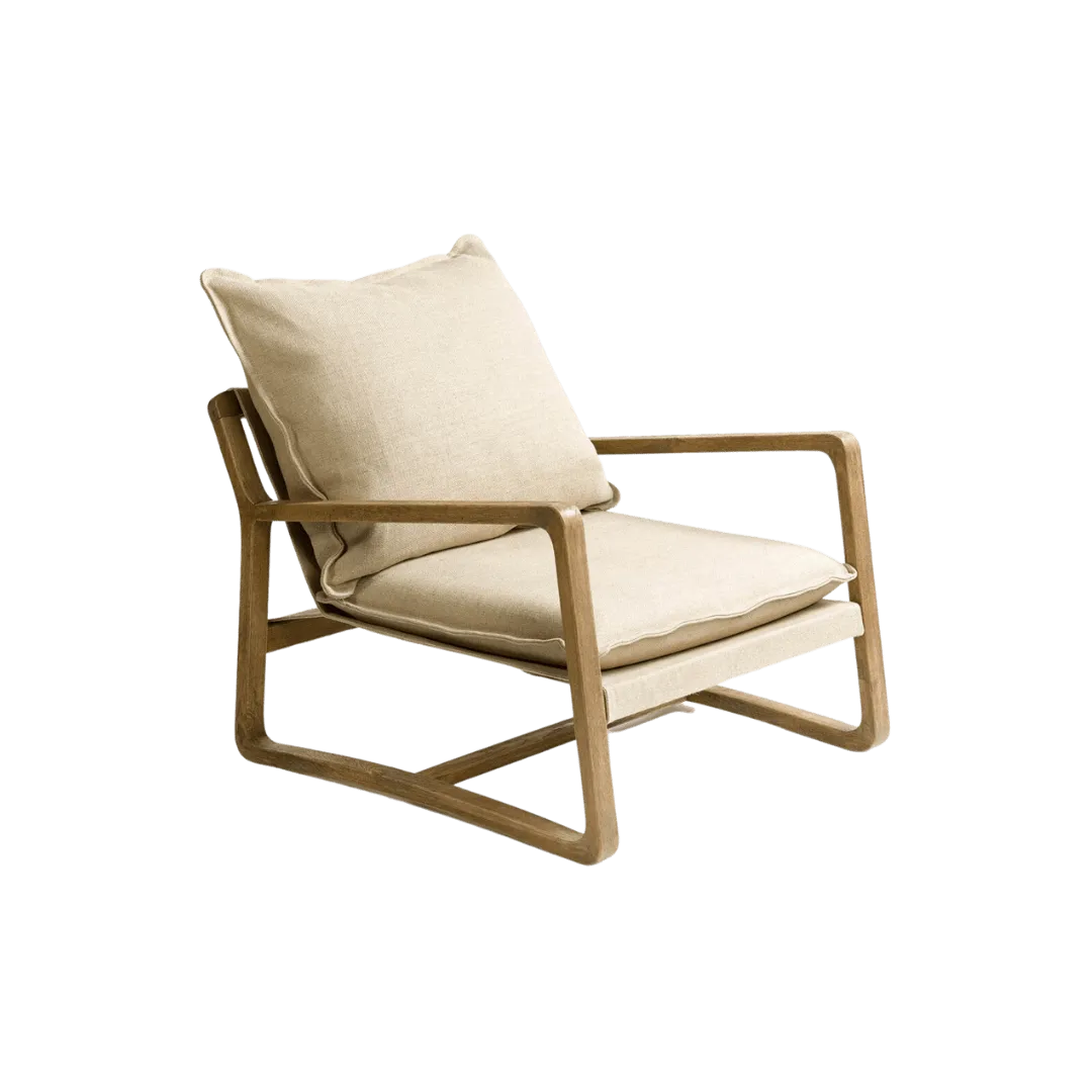 Oak Armchair | Natural Lino