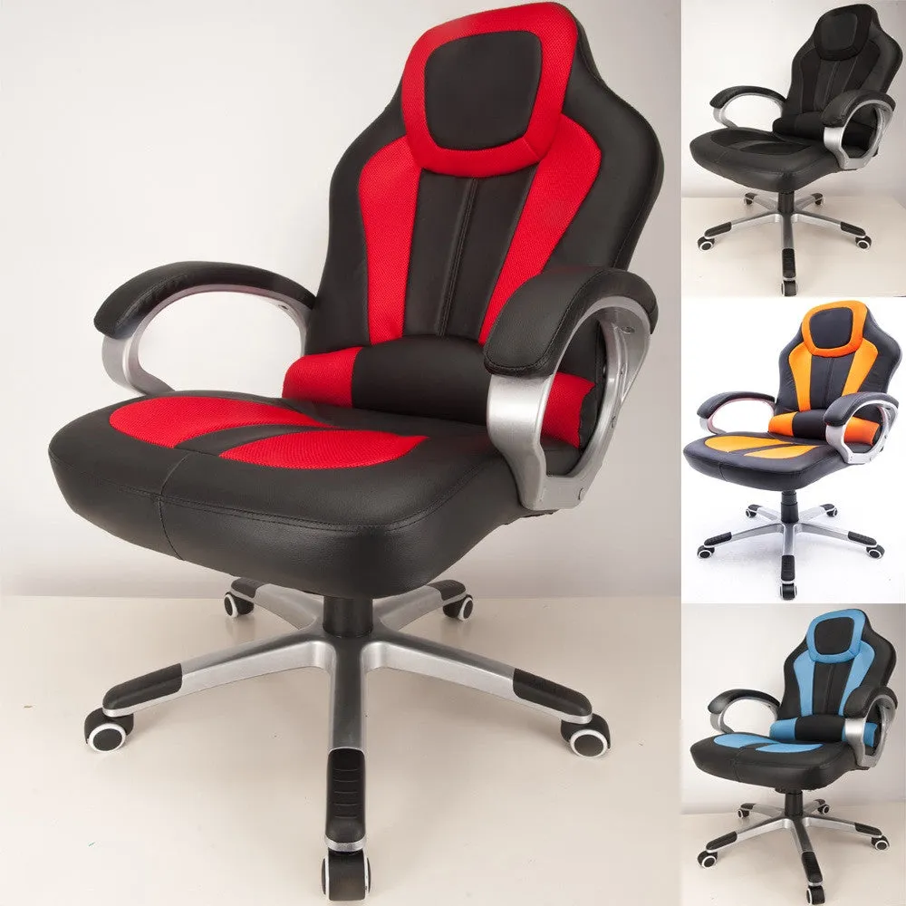 OFFICE GAMING DESK CHAIR BLACK FREE DELIVERY ORANGE