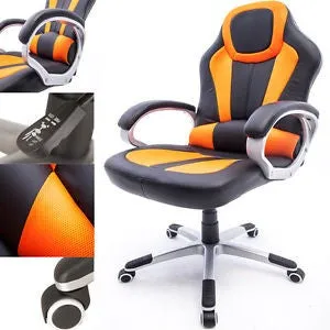 OFFICE GAMING DESK CHAIR BLACK FREE DELIVERY ORANGE