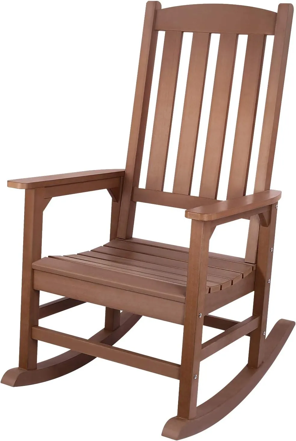 Outdoor Rocking Chair, Presidential Rocking Chair Supports up to 350 lbs, All-Weather Polystyrene Rocker, Oversized Porch Rocking Chair