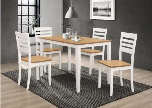 Oxford Dining Set - Stylish Table   4 Chairs for Dining Room