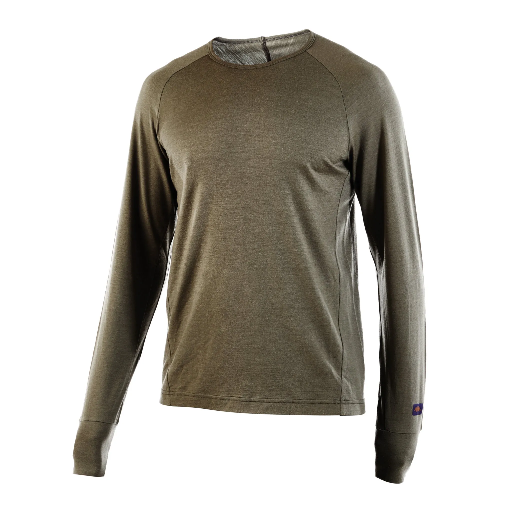 PANTHER - Mens Merino Wool Baselayer Big Cat Long Sleeve Crew Neck