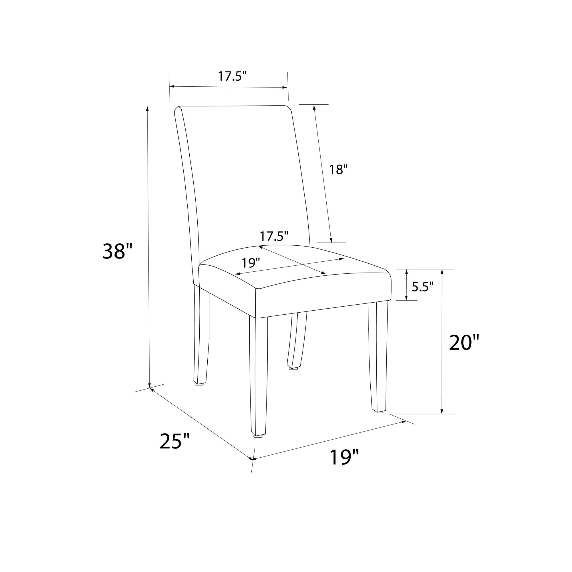 Parsons Dining Chair, Set of 2