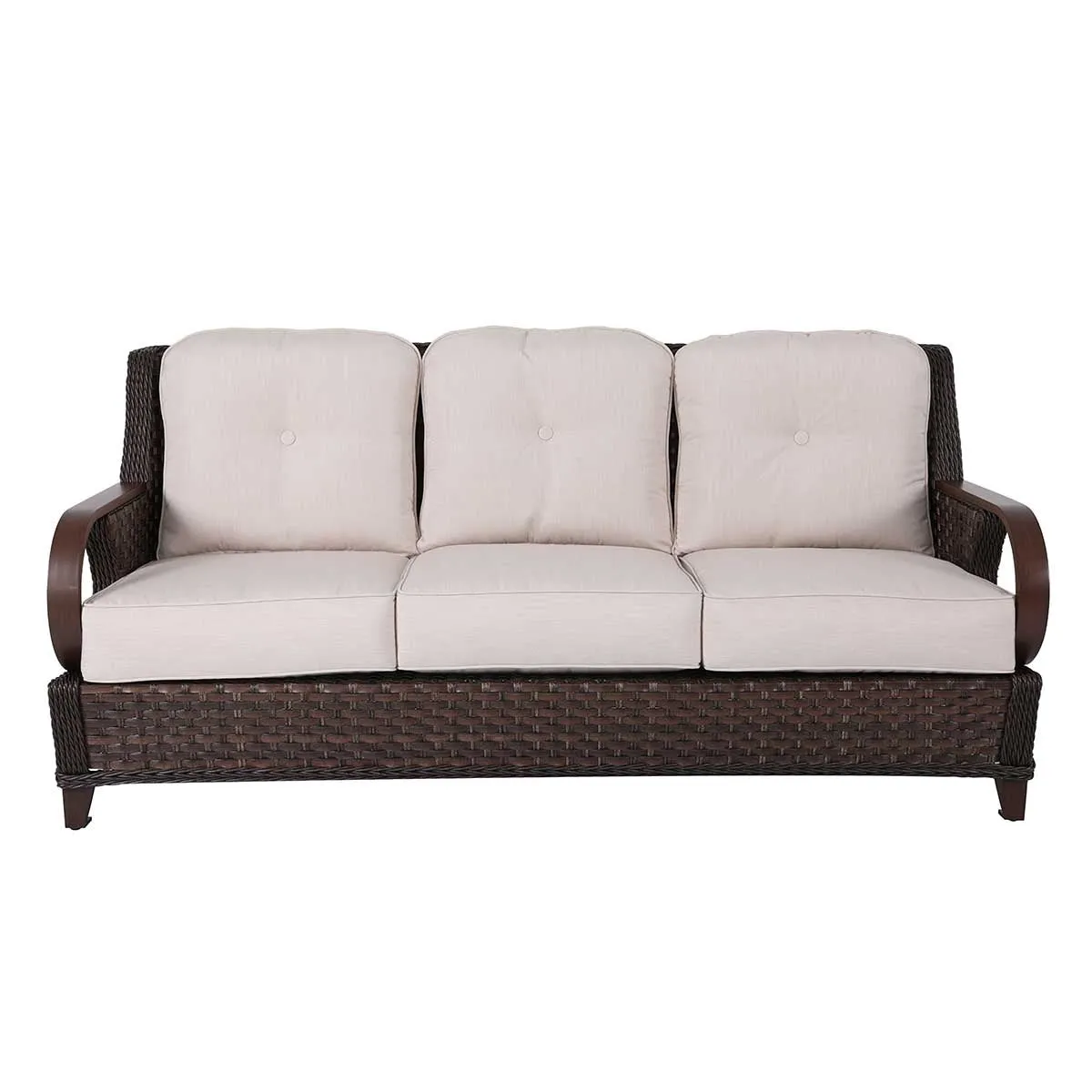 Patio Time Brooks 4-Piece Wicker Sofa Set with Swivel Rocking Chairs