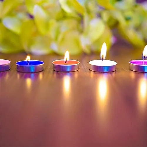 PeepalComm Premium Unscented Smokeless T-Light Candles Set of 150 for Diwali Decoration,Home,Office (Green Set of 150)