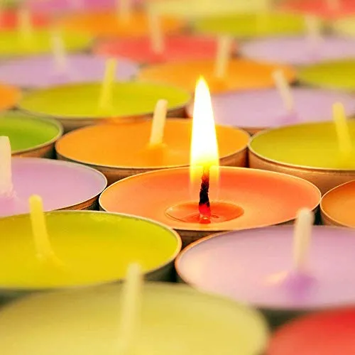 PeepalComm Premium Unscented Smokeless T-Light Candles Set of 150 for Diwali Decoration,Home,Office (Green Set of 150)