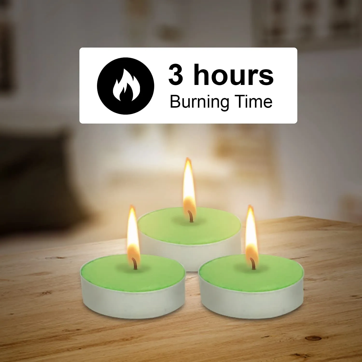 PeepalComm Premium Unscented Smokeless T-Light Candles Set of 200 for Diwali Decoration,Home,Office (Green Set of 200)