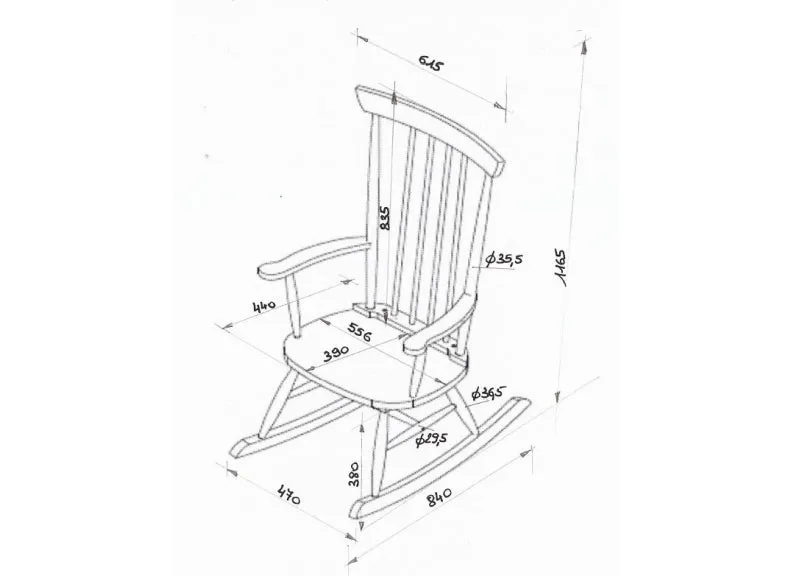 Rocky Coloured Wooden Rocking Chairs