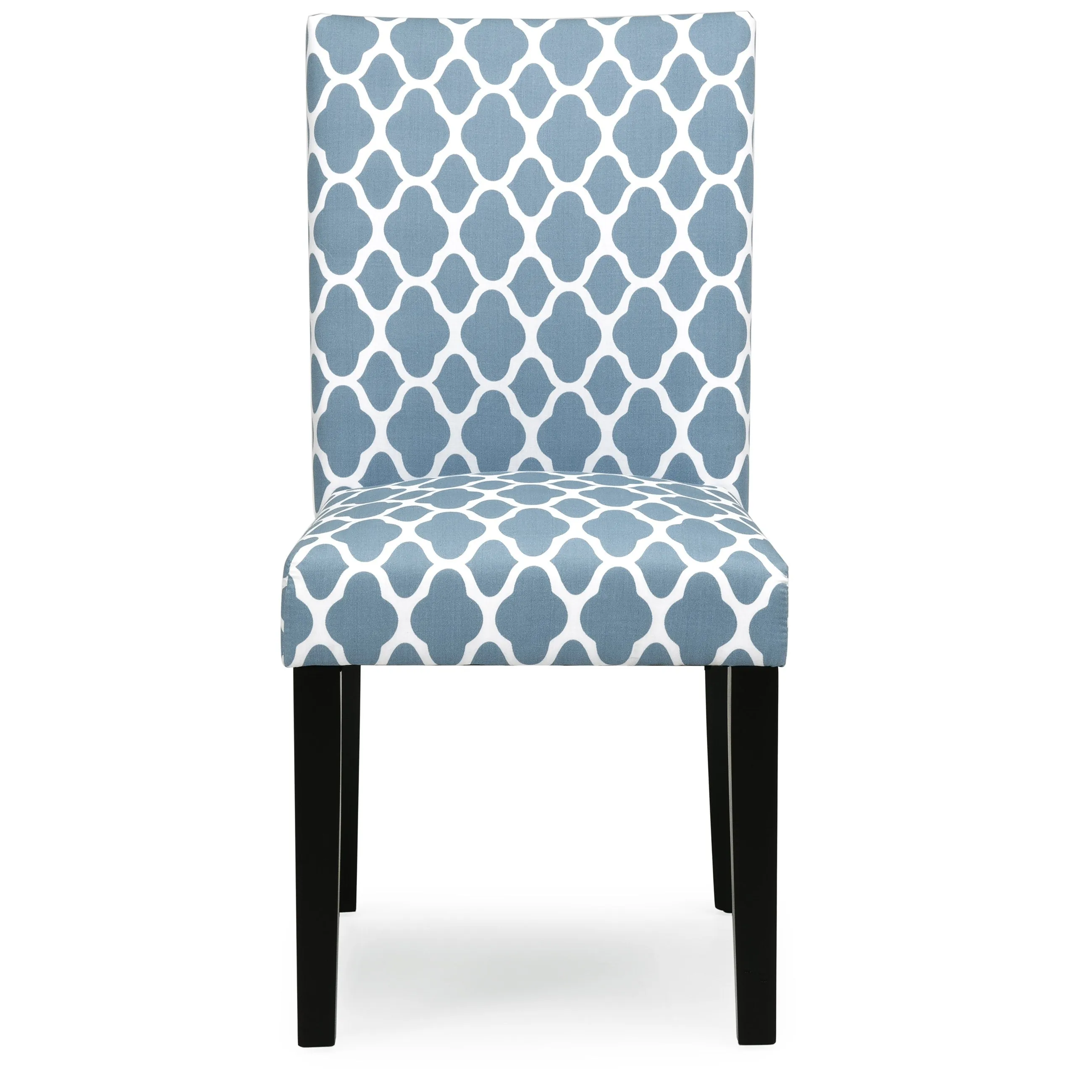 Set of 2 Mid-Century Modern Fabric Parson Dining Chairs - Blue