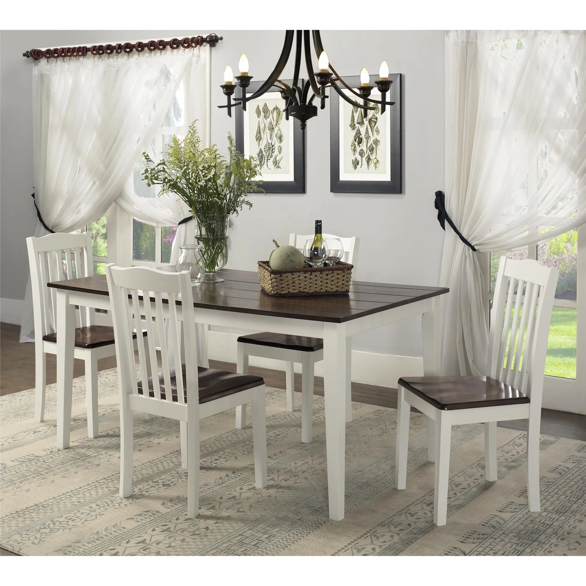 Shiloh 5-Piece Rustic Dining Set