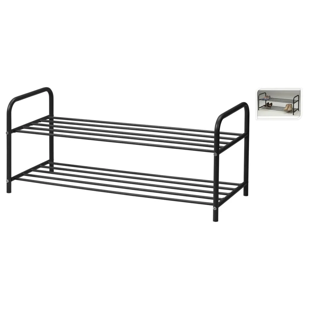 Storage Solutions Shoe Rack with 2 Levels 91x35x38.5 cm