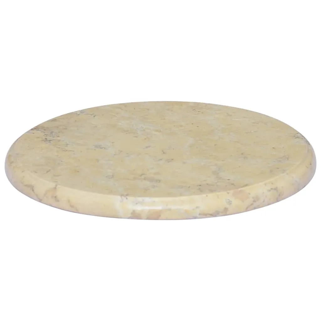 Table Top Cream Ø40x2.5 cm Marble