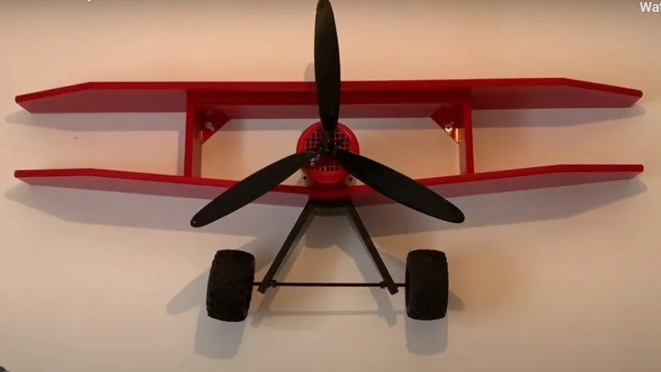 Wooden Airplane Floating Shelf DIY Plans - Kids Room Wall Mount Woodworking