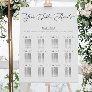 Your Seat Awaits Wedding Seating Chart